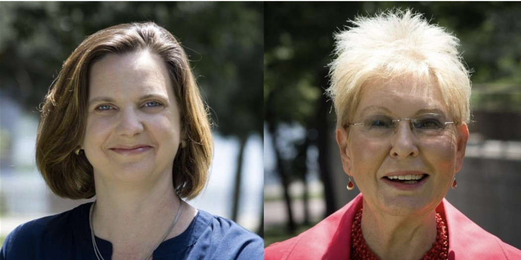 Headshots of MIT Sloan Professor Erin L. Kelly (left) and University of Minnesota Professor Phyllis Moen (right)