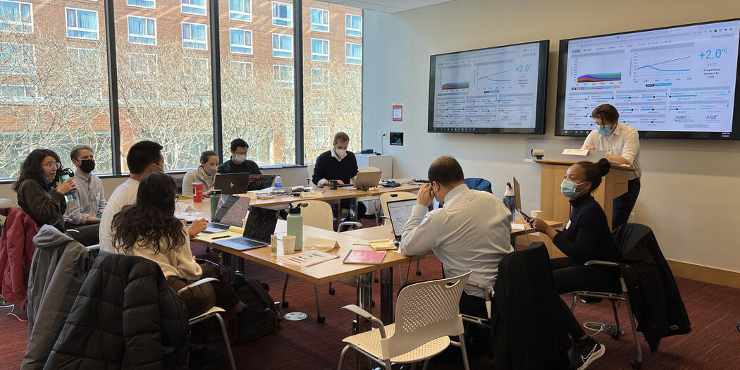 Workshop participants engage with En-ROADS