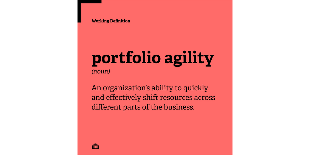 Portfolio agility definition: An organization’s ability to quickly and effectively shift resources across different parts of the business.