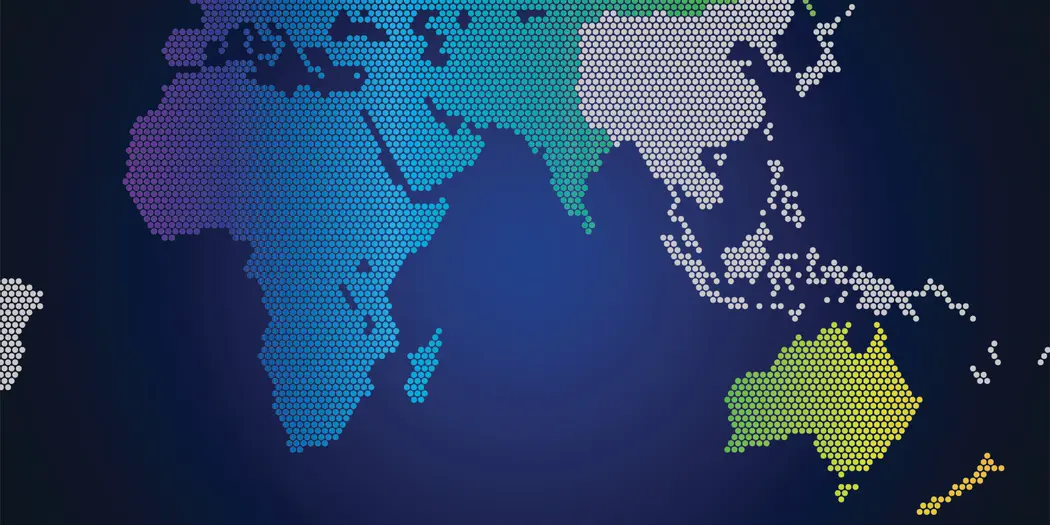 European, Middle Eastern, South Asian, and African Executive Board Map