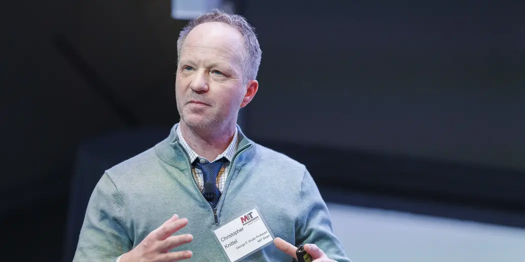 Christopher Knittel during his talk.