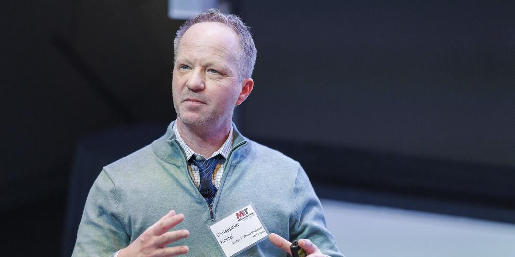 Christopher Knittel during his talk.