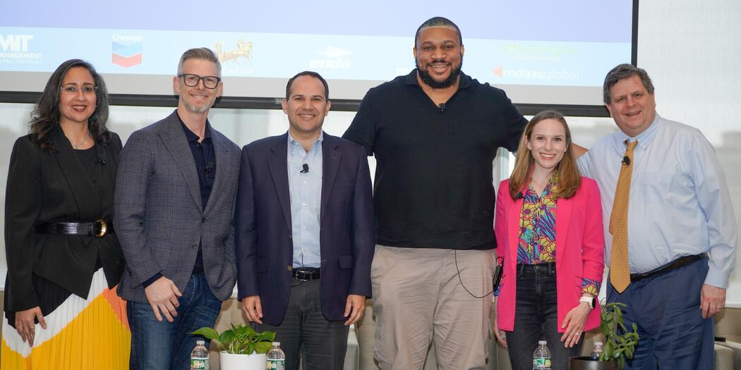 Five of the speakers at Legatum Center conference's open plenary session.