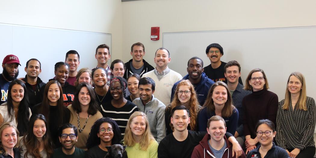 Group photo taken in an MIT Sloan MBA class