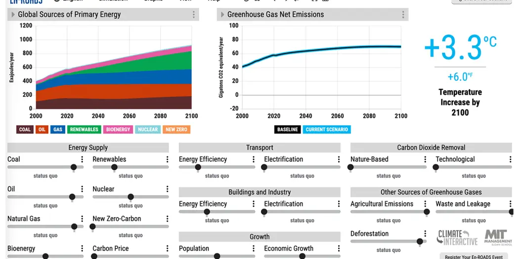 En-ROADS climate solutions simulator
