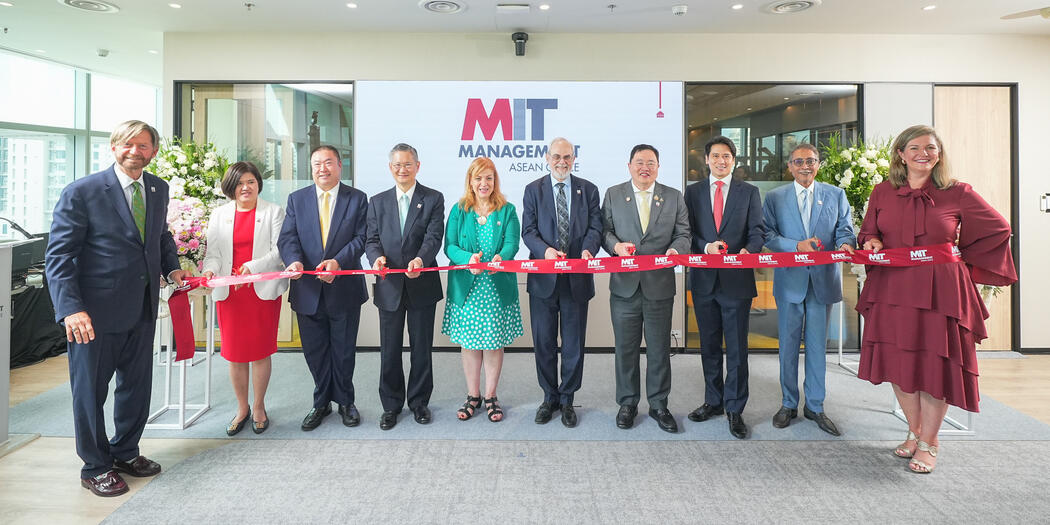 The MIT Sloan ASEAN Office is opened with a ribbon cutting ceremony