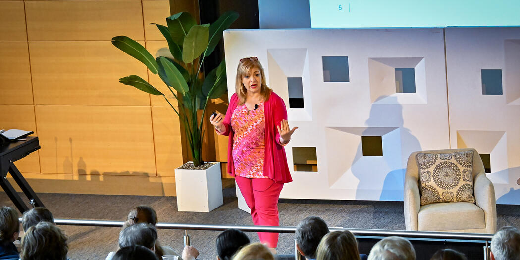 Interim Dean Georgia Perakis presents at MIT Sloan Reunion 2024
