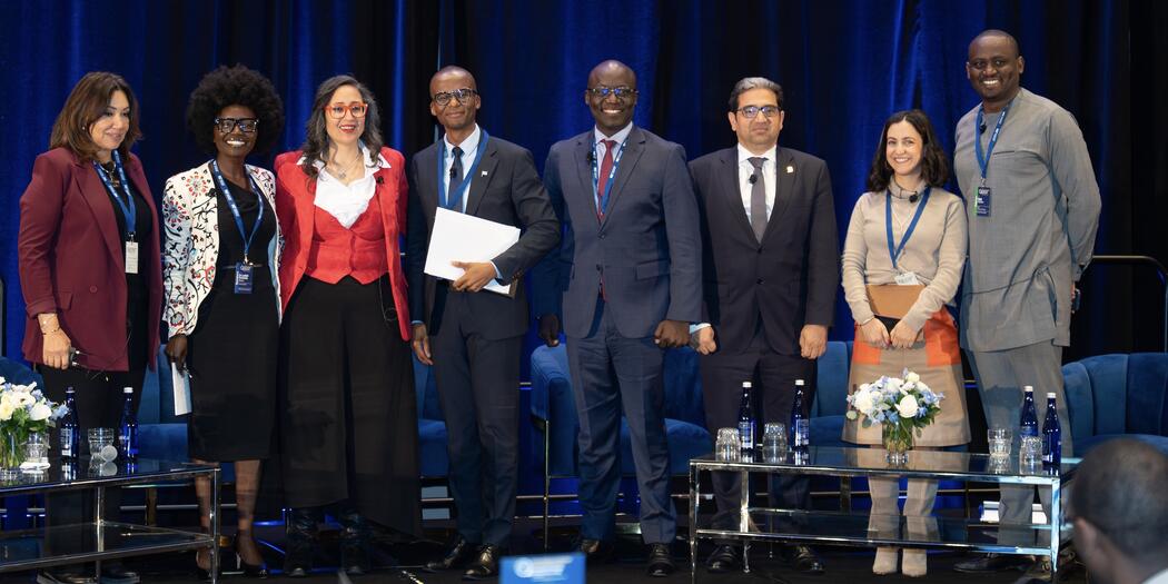 The panelists and moderator of the panel, "How Entrepreneurship Can Change the African Narrative: Growth Markets as Drivers of Global Innovation."