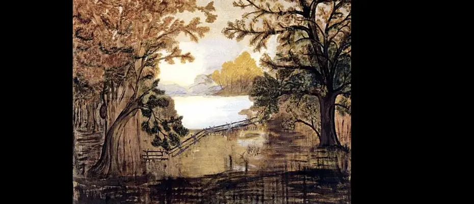 1918 painting "Fireboard" by Grandma Moses