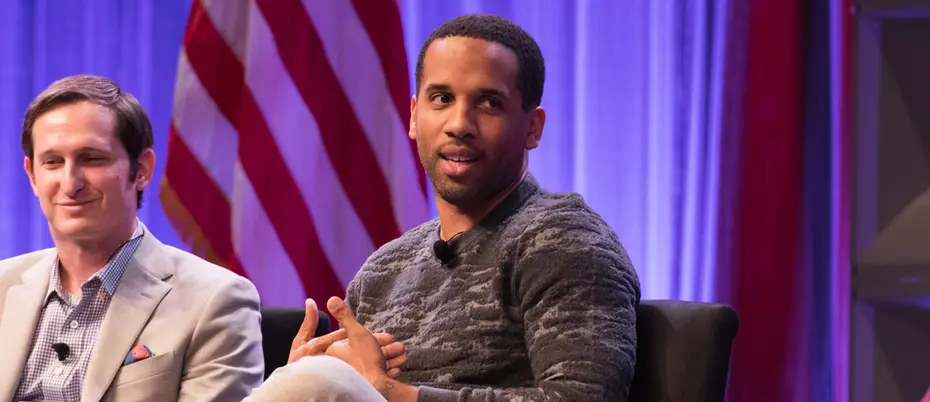 Maverick Carter speaking at conference