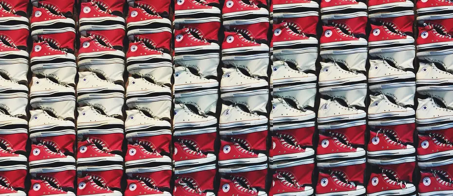 Rows of converse chucks