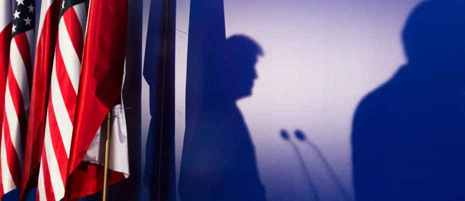 Silhouette of Donald Trump