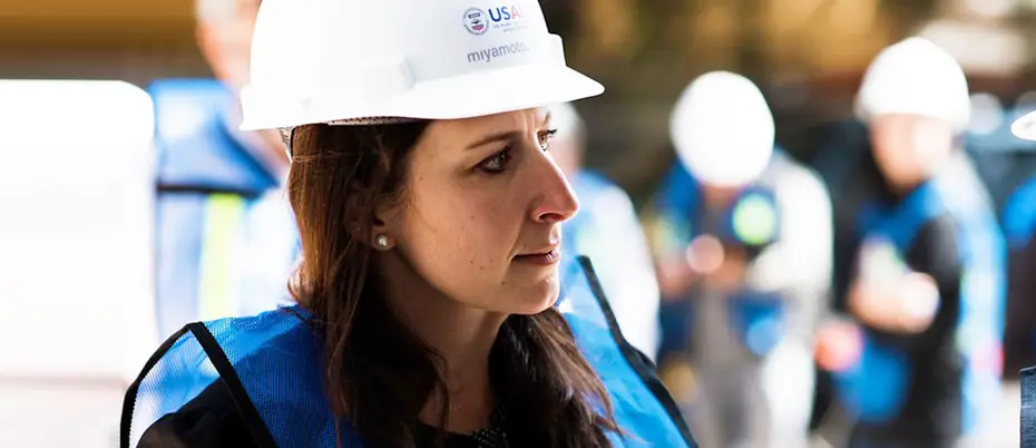 USAid workers onsite