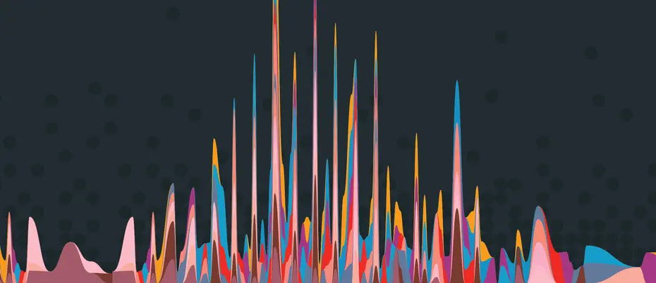 Illustration of colorful data visualization chart