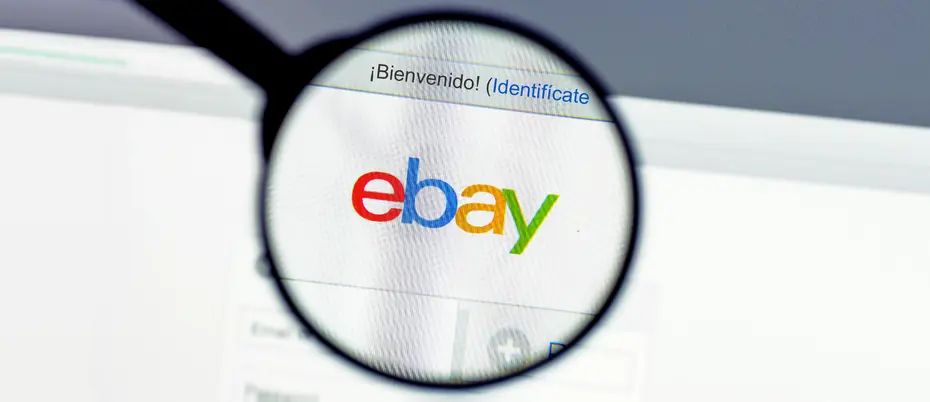 Magnifying glass views ebay logo on their login page