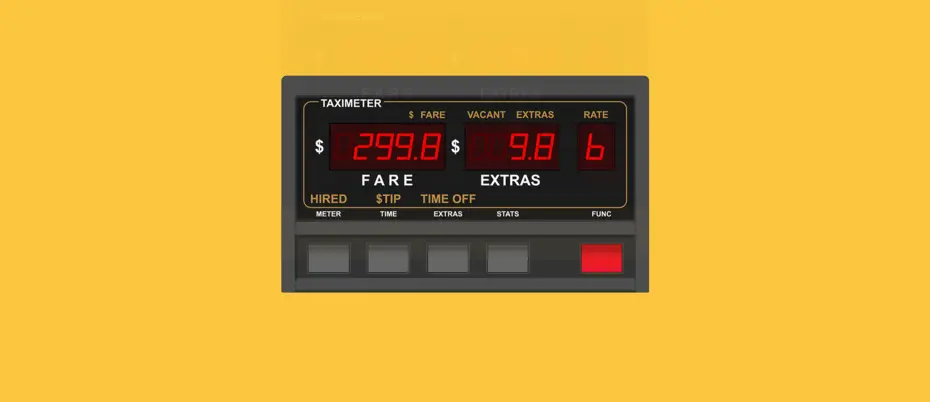 Illustration of taxi meter