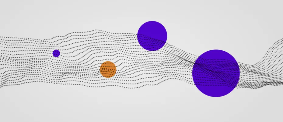 Data visualization circles and waves