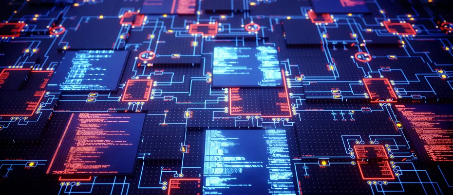 Futuristic circuitry board