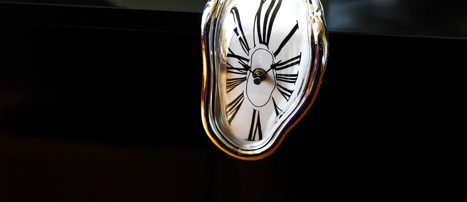 Distorted old clock