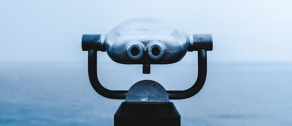 image of tourist binoculars looking out at the ocean