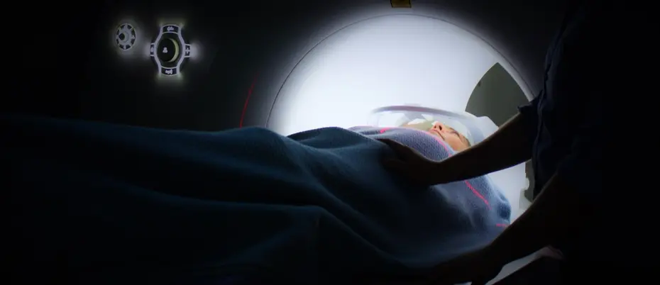 Person entering CT scan machine