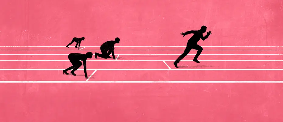 runners on a track starting at different points