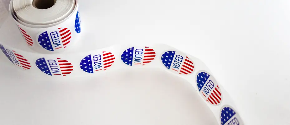 "I voted" sticker roll