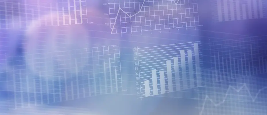 Non-specific charts and graphs on blue-purple background