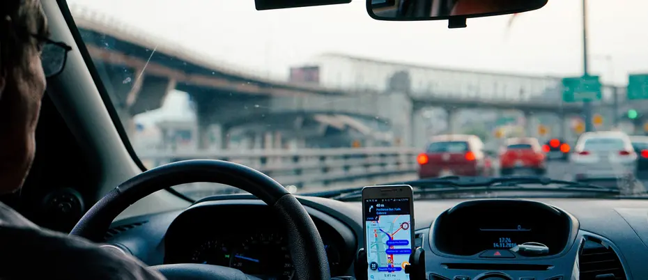 Car driving on the highway