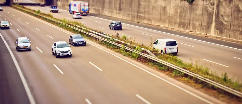 Cars on a highway