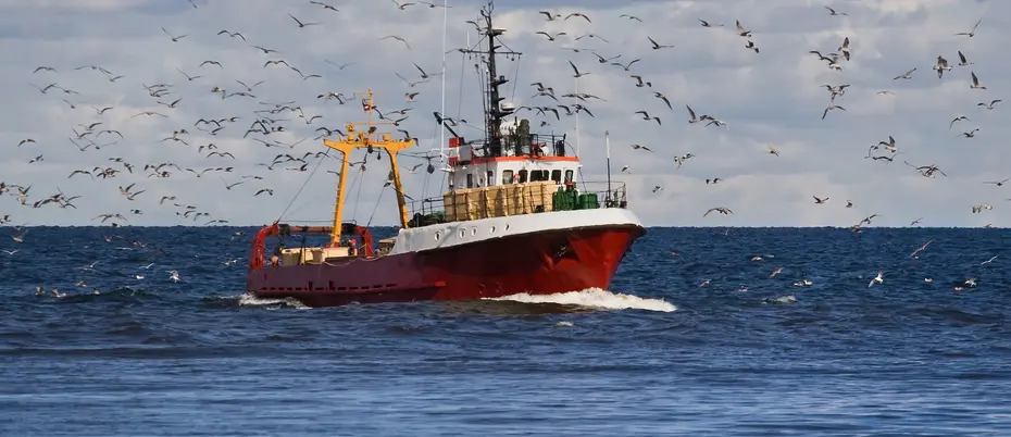 Fishing Boat In Ocean 