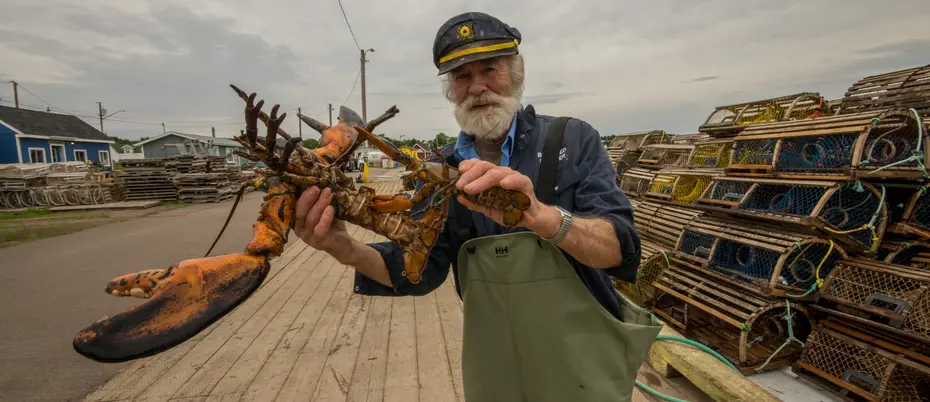 Man holding Lobster