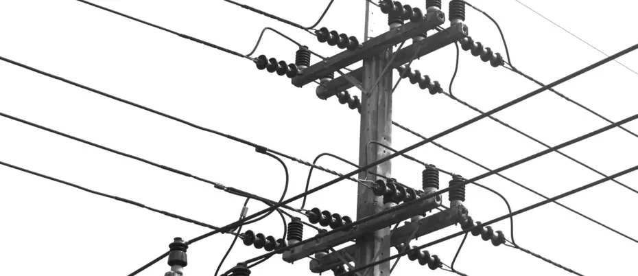 Electricity pole and wires
