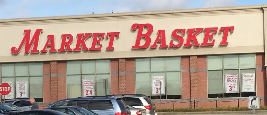 Market Basket Store with cars in parking lot