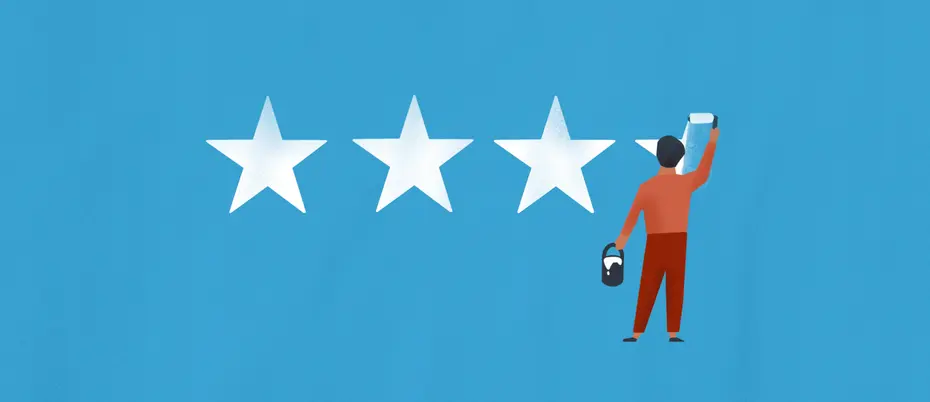 Illustration of someone painting stars on a wall