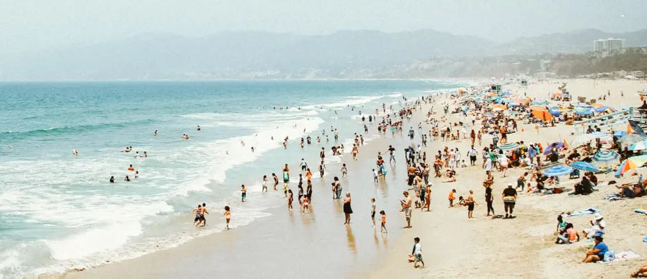 Beach in summer heat