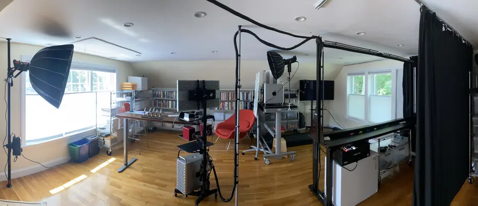 Sean Willems home teaching studio designed to enhance virtual learning during COVID.