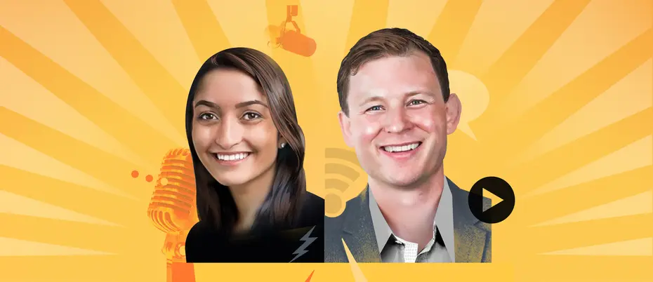 Lara Mitra and Eric Eliasson of the podcast, "How I Got Here"