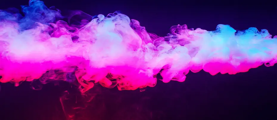 Photo of a stream of colorful vapor