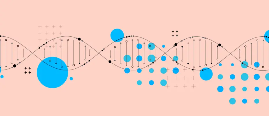 Various geometric shapes representing data graphics including the DNA hexagon