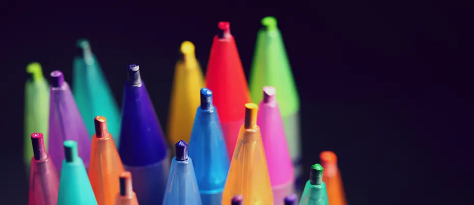 A photo of colorful pens
