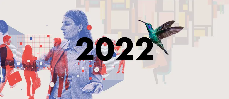 "2022" text centered with various graphics