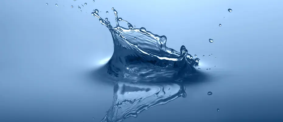 A macro shot of a water splash