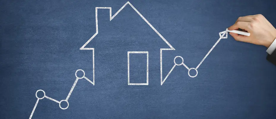 Chalk board drawing of graph and house