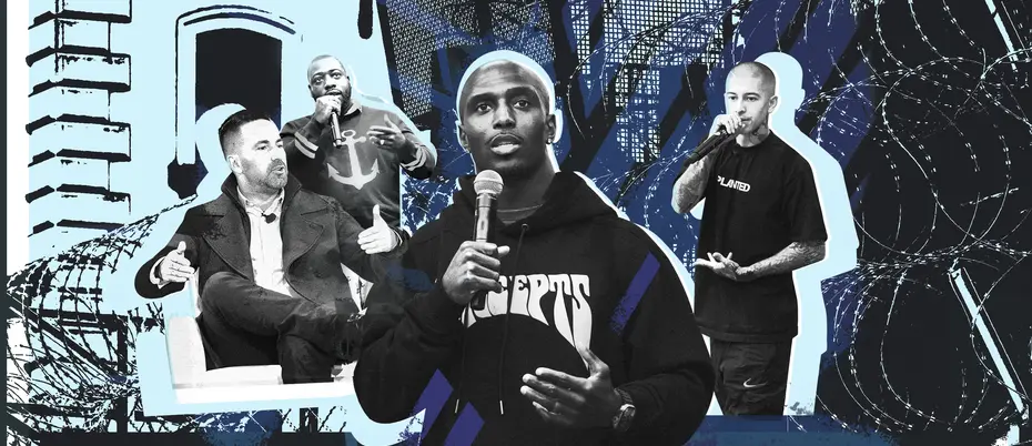 Scott Budnick, Emmanuel “Noble” Williams , Devin McCourty, and Victor “VicBlends” Fontanez 