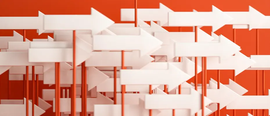 A plethora of arrows pointing to the right