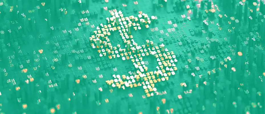 An abundance of digits forming a dollar sign