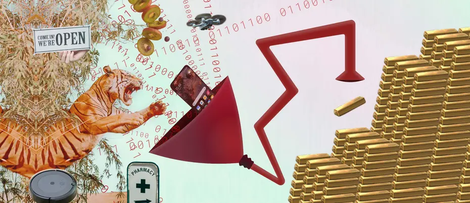 A funnel has data on one end and money on the other