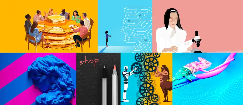 Various MIT Sloan illustrations from 2023