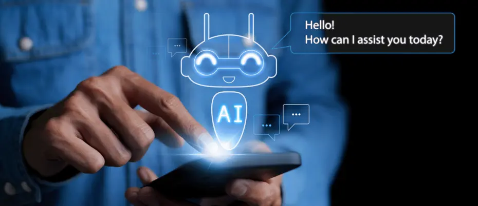 AI character offering to help